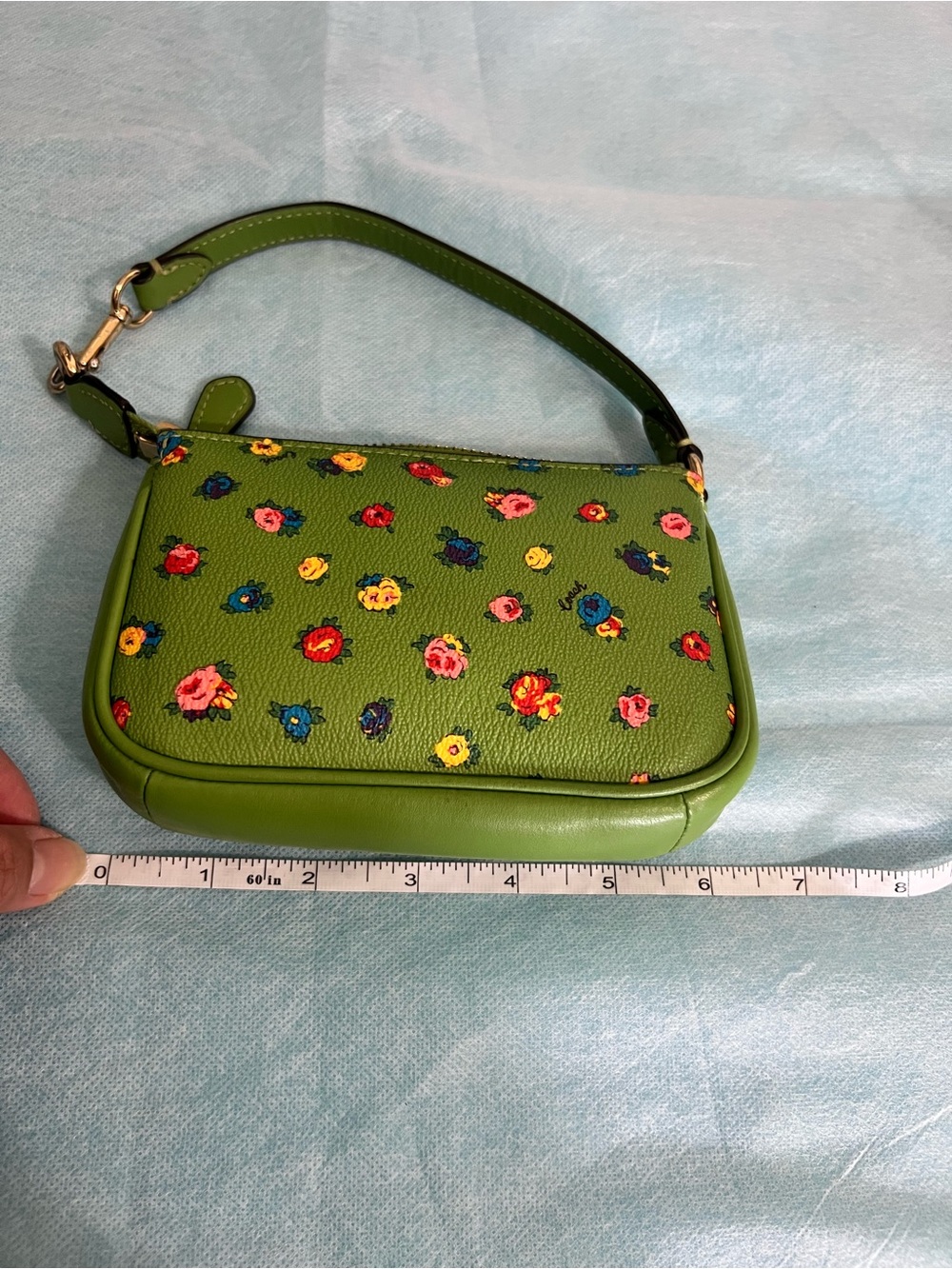 Coach Nolita 19 Green Floral Women’s handbag - Picture 11 of 14